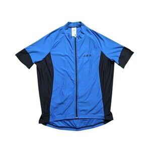 Garneau Men’s Size XL Blue Cycling Jersey Windbreaker Lightweight Zip Bike